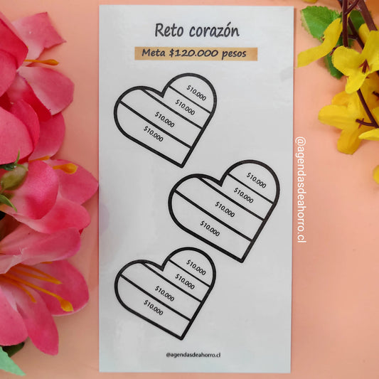RETO CORAZÓN - CARTILLA PLASTIFICADA