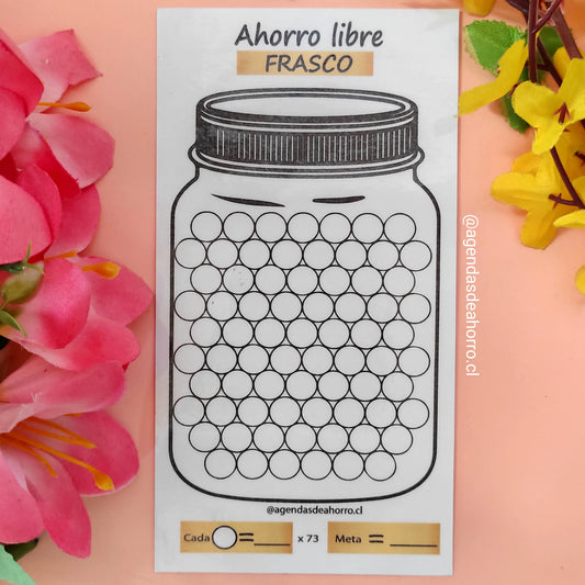 RETO AHORRO LIBRE FRASCO - CARTILLA PLASTIFICADA