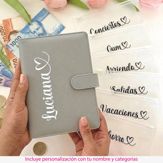 Agenda para Organizar el dinero - Color Gris