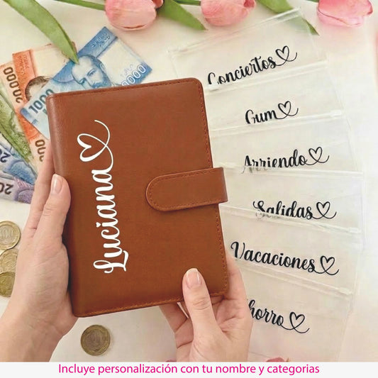 Agenda para Organizar el dinero - Color Marrón