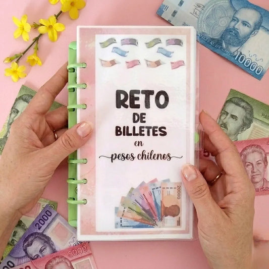 Agenda con el RETO DE BILLETES - Tapa Transparente