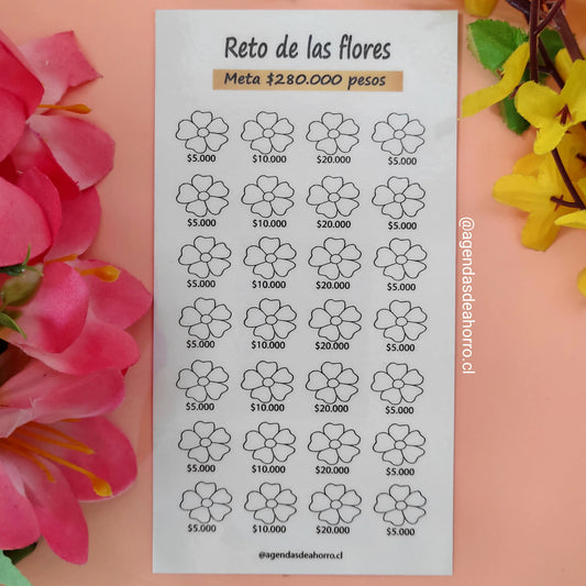 RETO DE LAS FLORES - CARTILLA PLASTIFICADA