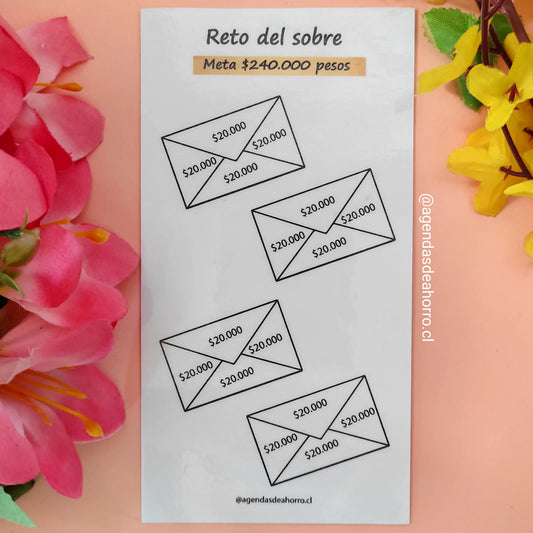 RETO DEL SOBRE - CARTILLA PLASTIFICADA