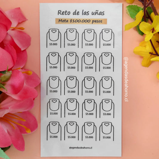 RETO DE LAS UÑAS - CARTILLA PLASTIFICADA
