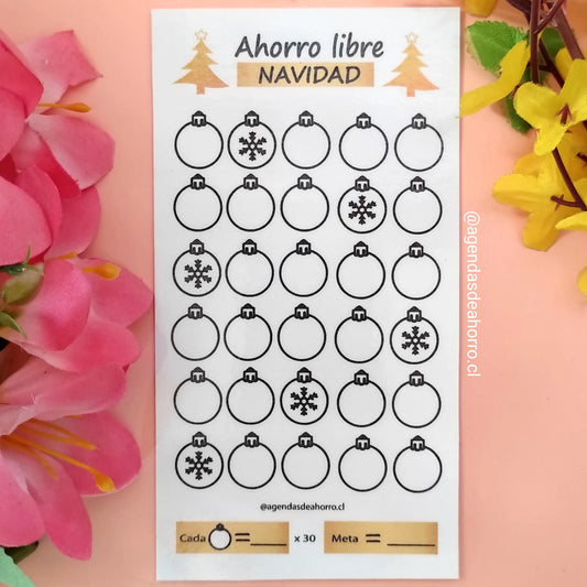 RETO AHORRO LIBRE NAVIDAD - CARTILLA PLASTIFICADA