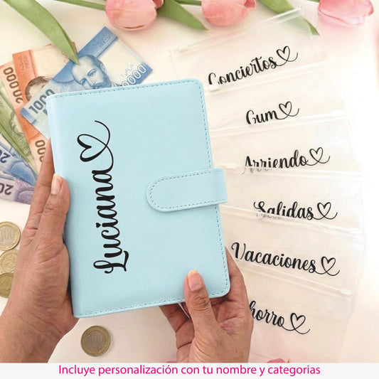 Agenda para Organizar el dinero - Color Celeste