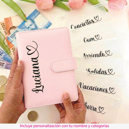 Agenda para Organizar el dinero - Color Rosado Mate