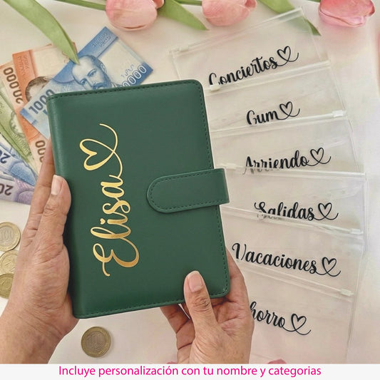 Agenda para Organizar el dinero - Color Verde Oscuro
