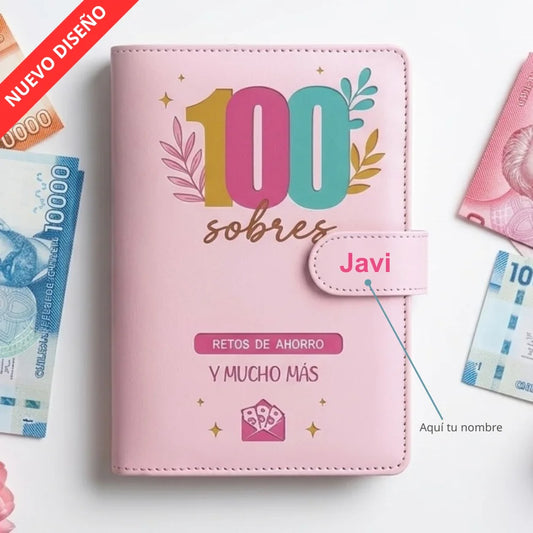 AGENDA RETO DE LOS 100 SOBRES - ROSADO