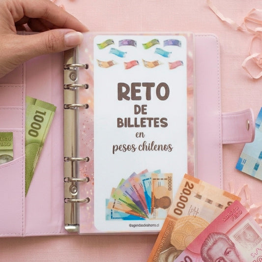 Agenda con el  RETO DE BILLETES - Tapa duro